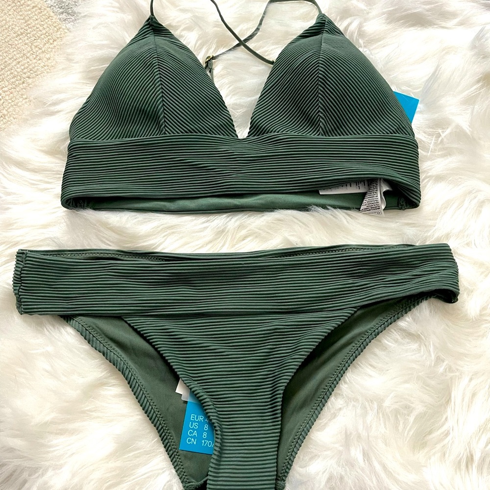 H&M Olive Green Bikini Set